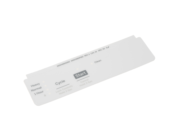 WHITE CONTROL PANEL OVERLAY – Part Number: WD34X27842