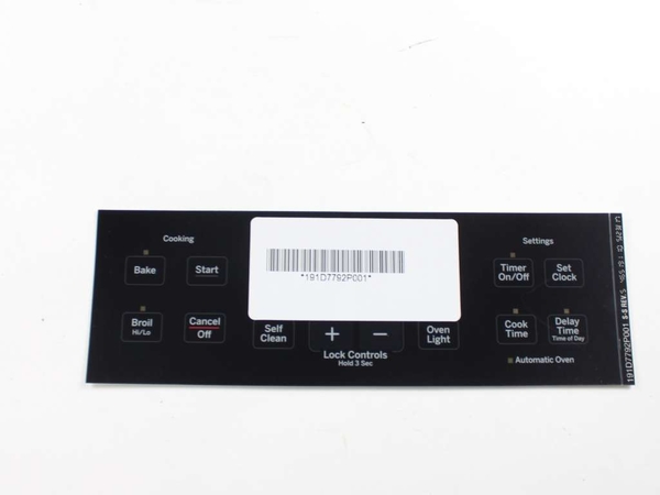 FACEPLATE GRAPHICS (BK) – Part Number: WB27T11511
