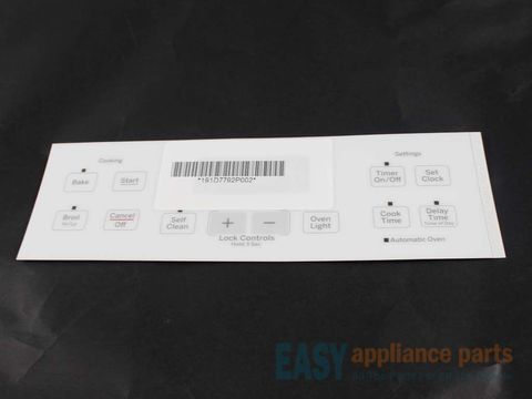 FACEPLATE GRAPHICS (WW) – Part Number: WB27T11512